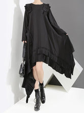 Loose Cropped Ruffles Long Dress